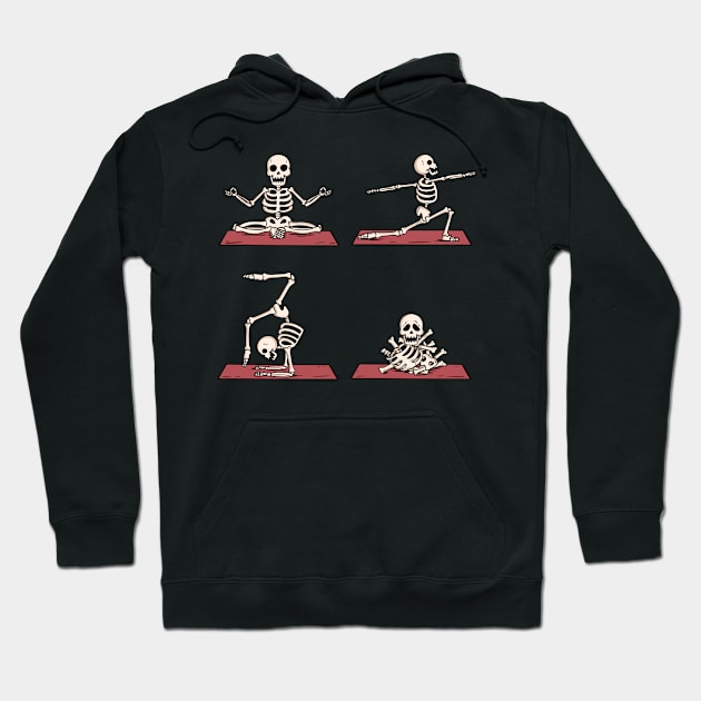 Yoga Skeleton Hoodie by coffeeman